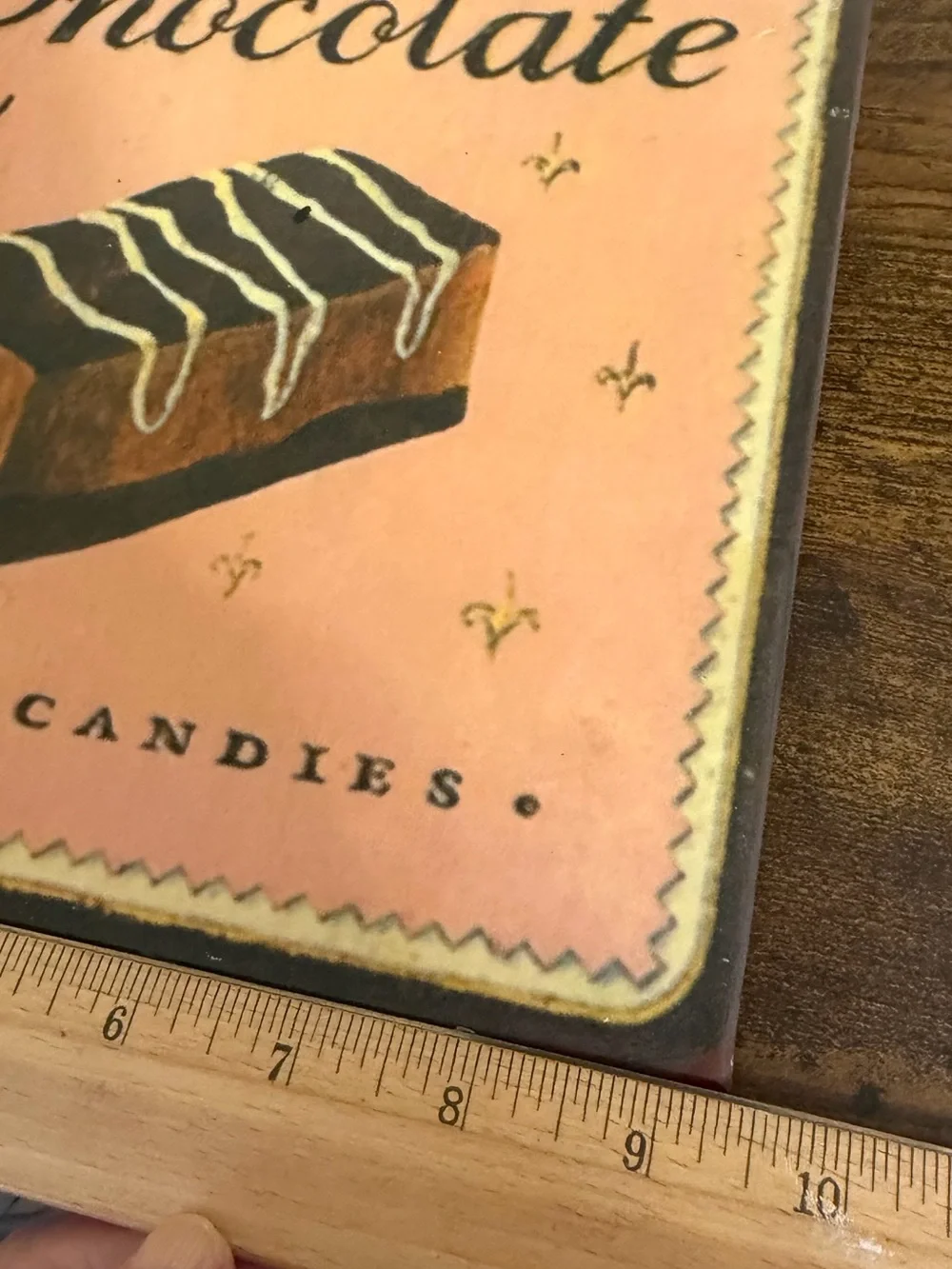 Vintage-Style Chocolate Creme Candies Wall Art - Pink